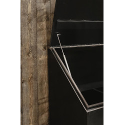 Contenedor de alimentos de aluminio Grooming Deluxe by Kentucky con ruedas Negro