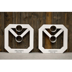 Cavaletti de aluminio Square Grooming Deluxe por Kentucky por 2 Blanco