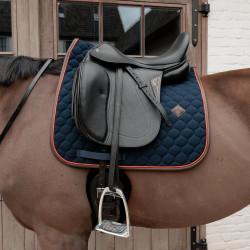 Manta de montar Kentucky Onion quilt Leather Neon Marino Azul marino