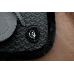 Manta de montar Kentucky Plaited borreguillo sintético Negro