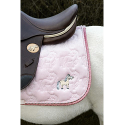 Manta de montar Kentucky Unicornio con purpurina Rosa pálido