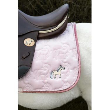 Manta de montar Kentucky Unicornio con purpurina Rosa pálido