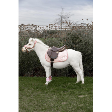 Manta de montar Kentucky Unicornio con purpurina Rosa pálido
