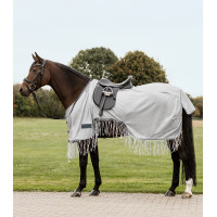 Cubrecuartos antimoscas Waldhausen Protect con flecos Gris plateado / gris