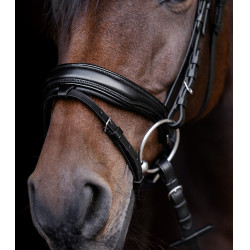 Brida barnizada Waldhausen S-Line Blackshine muserola combinada pull back Negro Brida barnizada Waldhausen S-Line Blackshine muserola combinada pull back Negro