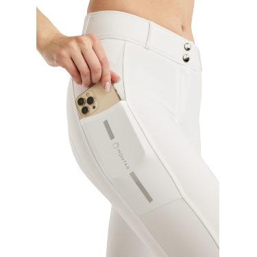 Pantalón Montar MoStar Summer con banda de logo aluminio y mesh full grip mujer Pantalón Montar MoStar Summer con banda de logo aluminio y mesh full grip mujer