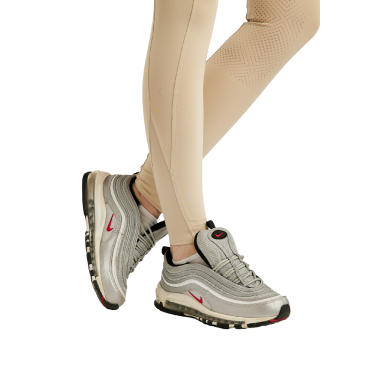 Legging Montar MoZuna Refined Pintucks y cristales gun metal full grip mujer Gris claro