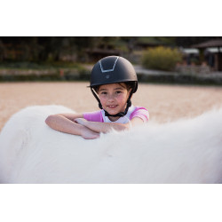 Polo de concurso Horze Kaya infantil con strass Begonia rosa Polo de concurso Horze Kaya infantil con strass Begonia rosa