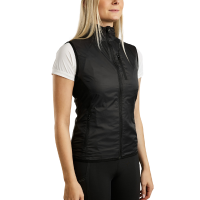 Chaleco sin mangas MoRegina ligero Foil logo mujer Negro