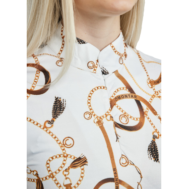 Polo de manga corta Montar estampado Haily Bridle para mujer Polo de manga corta Montar estampado Haily Bridle para mujer