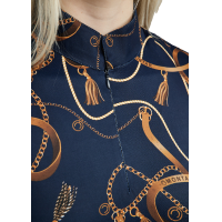 Polo de manga corta Montar estampado Haily Bridle para mujer Marino Azul marino