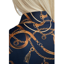 Polo de manga corta Montar estampado Haily Bridle para mujer Marino Azul marino