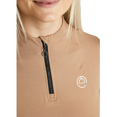 Polo de entrenamiento Montar MoStar de manga corta con inserciones de malla para mujer Polo de entrenamiento Montar MoStar de manga corta con inserciones de malla para mujer