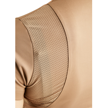 Polo de entrenamiento Montar MoStar de manga corta con inserciones de malla para mujer Polo de entrenamiento Montar MoStar de manga corta con inserciones de malla para mujer