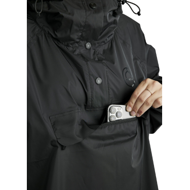 Impermeable largo Montar MoRianne logotipo negro Impermeable largo Montar MoRianne logotipo negro