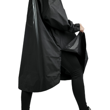 Impermeable largo Montar MoRianne logotipo negro Impermeable largo Montar MoRianne logotipo negro