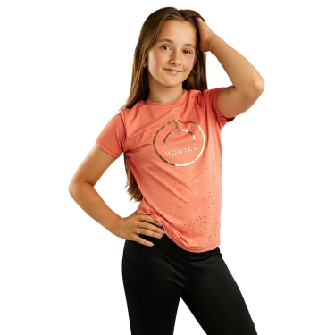 Camiseta de manga corta Montar MoNille Junior con estampado rosegold