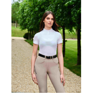 Camisa de concurso LeMieux Sophia de manga corta Blanco