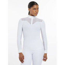 Polo de concurso LeMieux Emily de manga larga Blanco