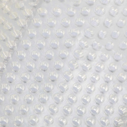 Amortiguador trasero de gel y piel de cordero con cuña elevadora Acavallo Transparente / borrego blanco