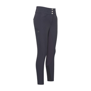 Pantalón de equitación Euro-Star Aurelia Connect FullGrip mujer Noche Azul marino