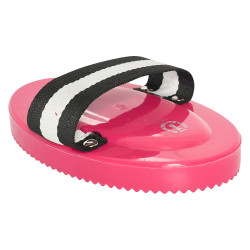 Peine de curry de PVC con mango Imperial Riding Fucsia