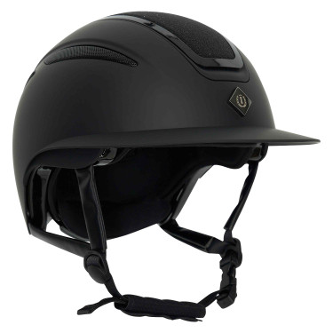 Casco Imperial Riding Olania Deluxe con visera grande Brillo negro