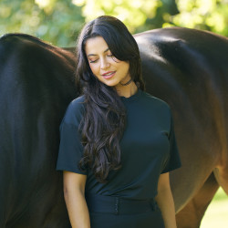 Camiseta Imperial Riding Horse Angel mujer Negro