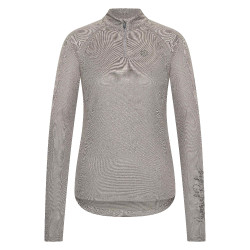 Polo de manga larga Imperial Riding Parla para mujer Carbón vegetal Gris