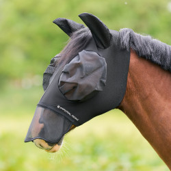 Máscara anti-moscas con nariz Imperial Riding Trail ride Negro