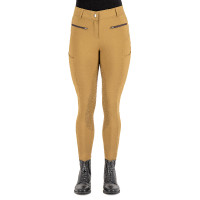 Pantalón de equitación HV Polo Favourite Sporty FullGrip Paja Marr&amp;amp;amp;oacute;n