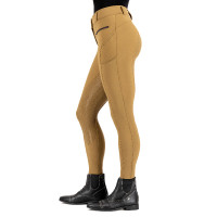 Pantalón de equitación HV Polo Favourite Sporty FullGrip Paja Marr&amp;amp;amp;oacute;n