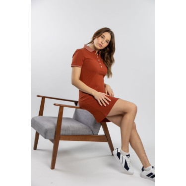 Vestido Polo Harcour Dynamite Terracota Naranja