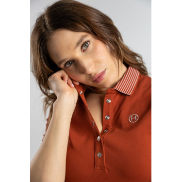 Vestido Polo Harcour Dynamite Terracota Naranja