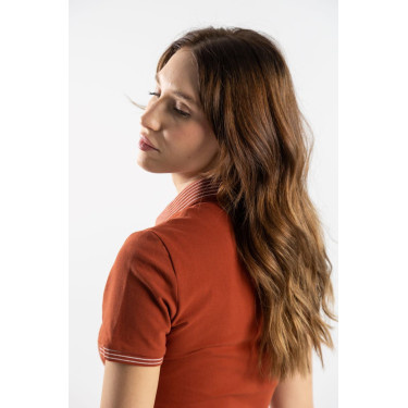 Vestido Polo Harcour Dynamite Terracota Naranja