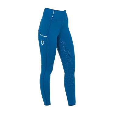Leggings ajustados para mujer con grip completo Classic Equestro Azul coral
