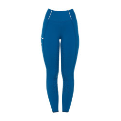 Leggings ajustados para mujer con grip completo Classic Equestro Azul coral