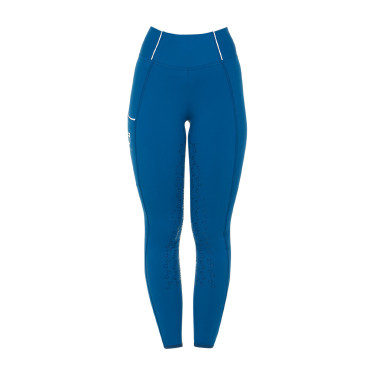 Leggings ajustados para mujer con grip completo Classic Equestro Azul coral