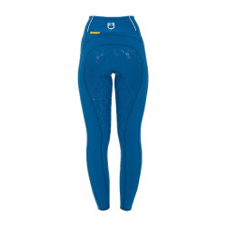 Leggings ajustados para mujer con grip completo Classic Equestro Azul coral