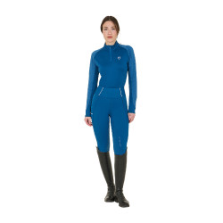 Leggings ajustados para mujer con grip completo Classic Equestro Azul coral