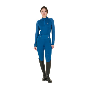 Leggings ajustados para mujer con grip completo Classic Equestro Azul coral