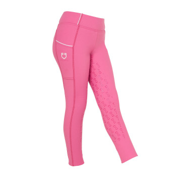 Leggings ajustados para niña con grip y logotipo Equestro Leggings ajustados para niña con grip y logotipo Equestro