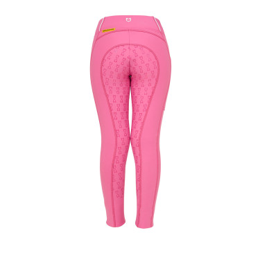 Leggings ajustados para niña con grip y logotipo Equestro Leggings ajustados para niña con grip y logotipo Equestro