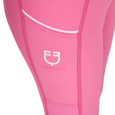 Leggings ajustados para niña con grip y logotipo Equestro Leggings ajustados para niña con grip y logotipo Equestro