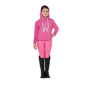 Leggings ajustados para niña con grip y logotipo Equestro Leggings ajustados para niña con grip y logotipo Equestro