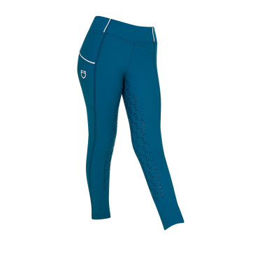 Leggings ajustados para niña con grip y logotipo Equestro Leggings ajustados para niña con grip y logotipo Equestro