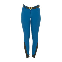 Pantalón ajustado con grip para mujer con logo Zenda Equestro Azul coral