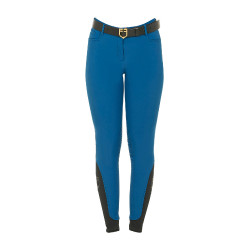 Pantalón ajustado con grip para mujer con logo Zenda Equestro Azul coral Pantalón ajustado con grip para mujer con logo Zenda Equestro Azul coral