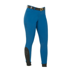 Pantalón ajustado con grip para mujer con logo Zenda Equestro Azul coral Pantalón ajustado con grip para mujer con logo Zenda Equestro Azul coral