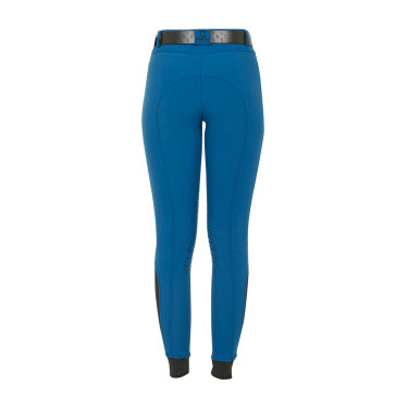Pantalón ajustado con grip para mujer con logo Zenda Equestro Azul coral